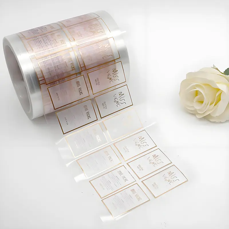 Custom Printed Pattern Transparent BOPP Label Waterproof and Oil Resistant