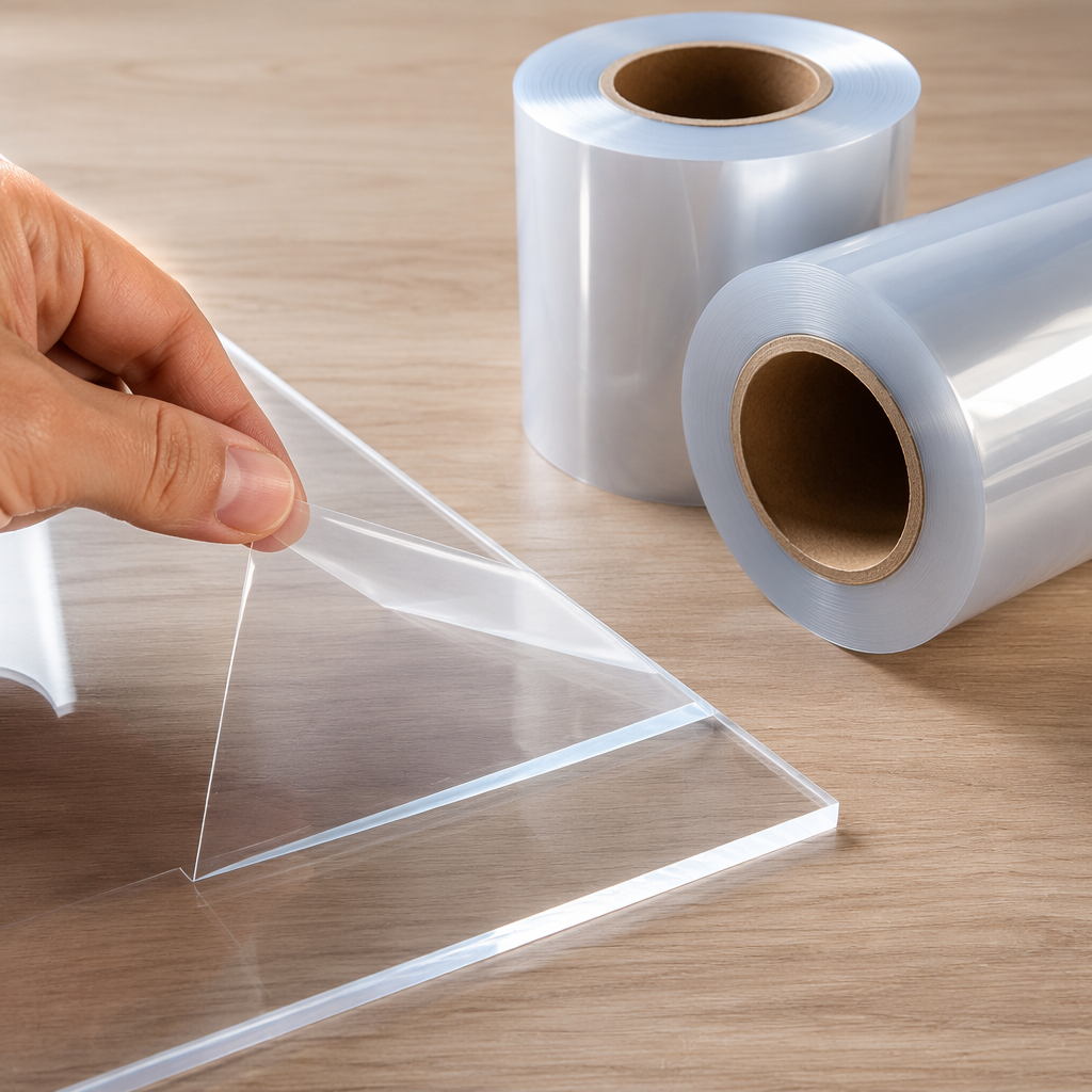 High Clarity PET Plastic Film Surface Protective Film Prevent Scratches During Processing Installation