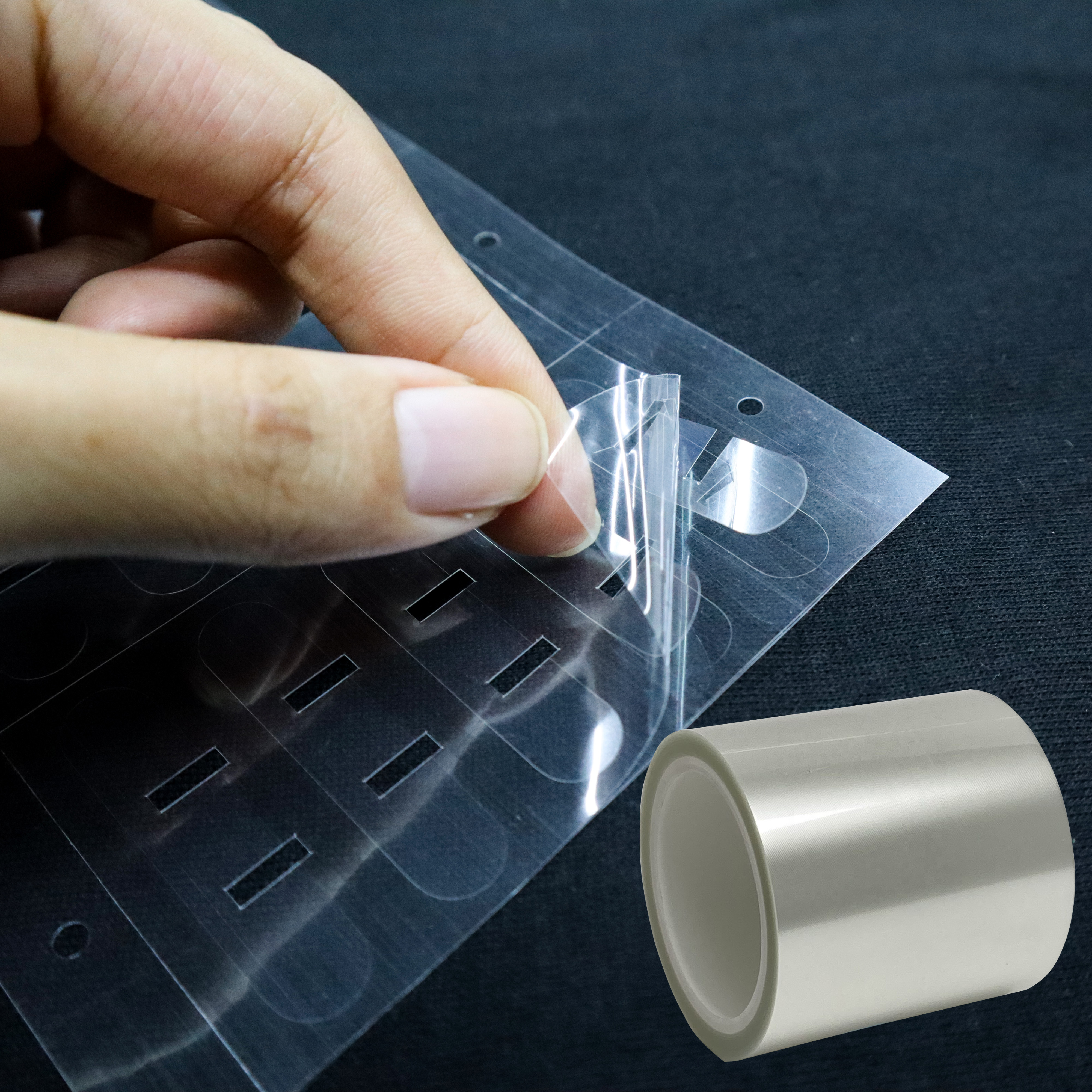 PET Self-Adhesive Casting Soft Flexible Ultra Clear Protective Film with Die-cutting Surface for Cover
