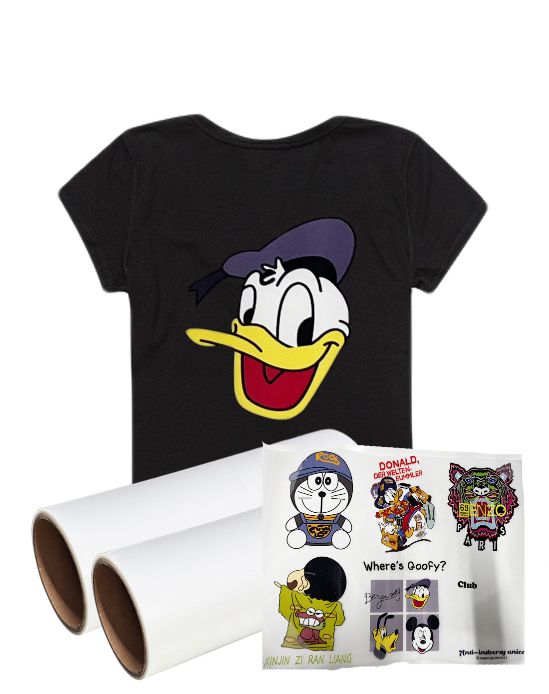 Factory Wholesale Translucent Sublimation Transfer DTF Heat Transfer Film 60cm*100m PET Roll Good Detachment Effect for Clothing