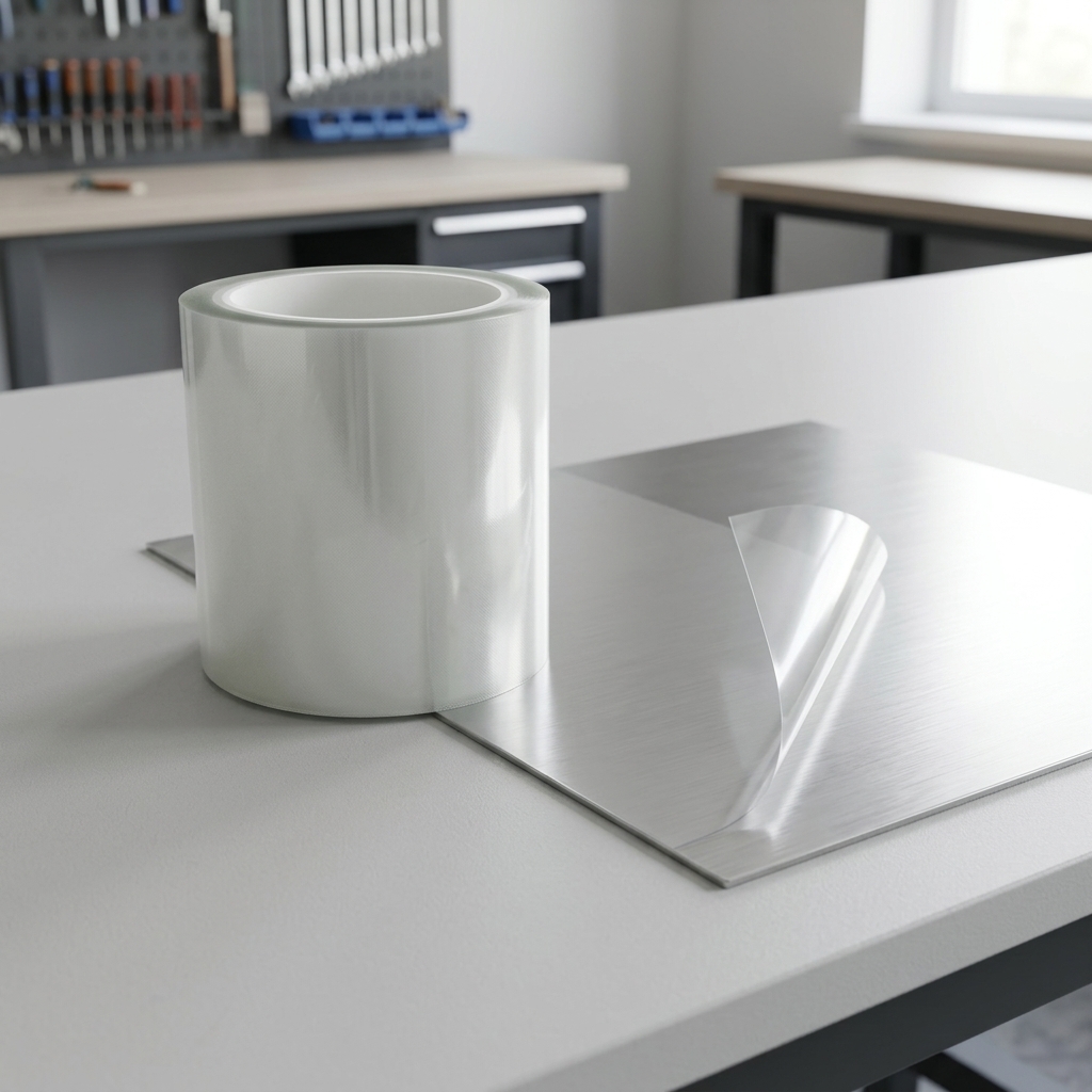 Hot Sale Soft Bubble-Free Low Tack PET Silicone Film Lamination Surface Guard for Polished Stainless Steel Sheet Processing