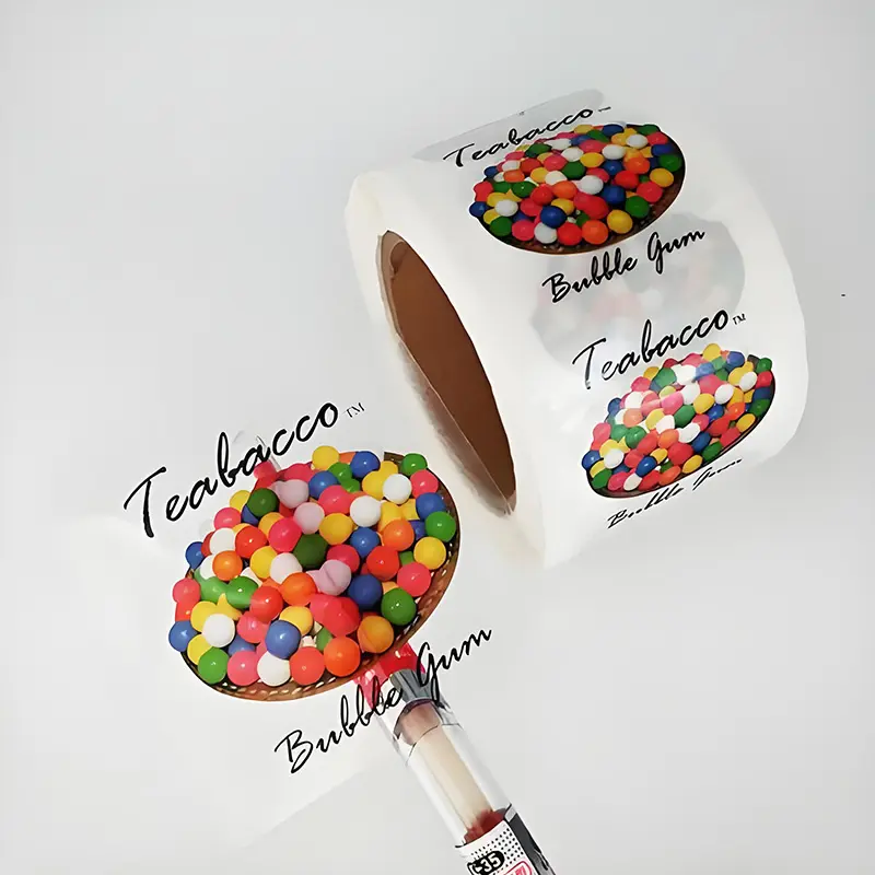Custom Printed Pattern Transparent BOPP Label Waterproof and Oil Resistant