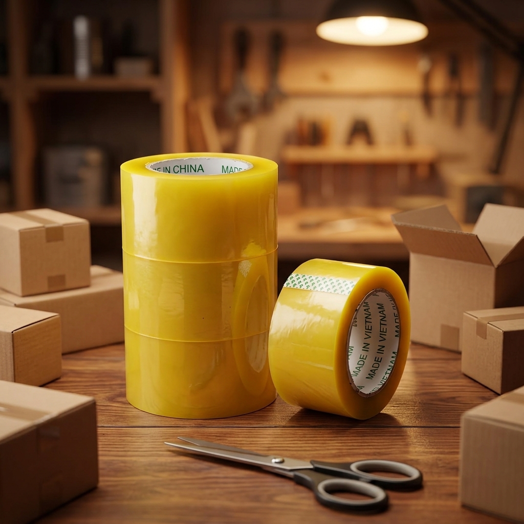 Custom Printed Logo BOPP Packing Tape Eco-Friendly Clear Carton Sealing Adhesive Tape Wholesale