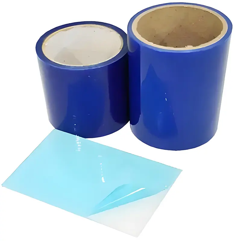 Blue Antistatic PE Plastic Protection Film for Glass Easy-to-Stick and Tear Waterproof Release Roll Film for Packaging Use