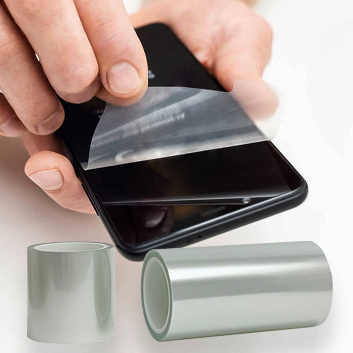 Made in China PET Transparent Protection Film Roll Film High Glossy Soft Hardness Surface Protection Film Roll for Cell Phones