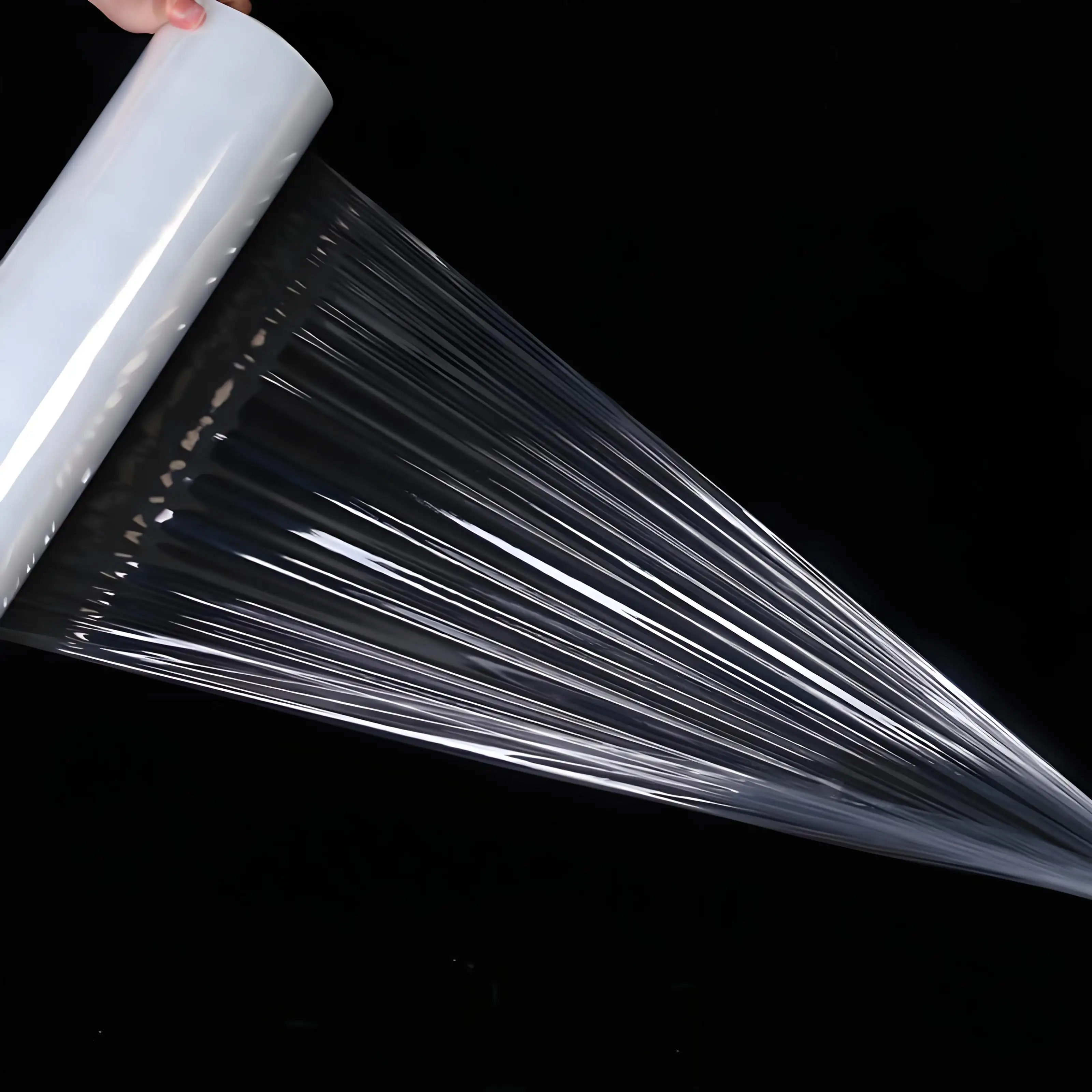 40CM Large Roll PE Clear Hand Plastic Packaged Roll Pe Wrap Film Stretch Film