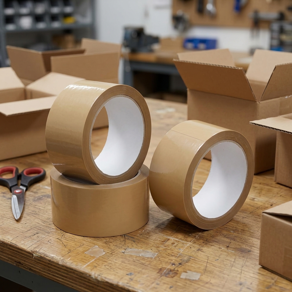 100% Compostable Biodegradable Single-Sided Hot Melt Pressure Sensitive Kraft Paper Packaging Tape Strong Carton Sealing