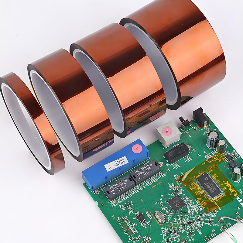 High Temperature Resistant PI Tape Film Die Cut Polyimide Film for PCB Board Masking Electrical Insulation PI Tape Roll