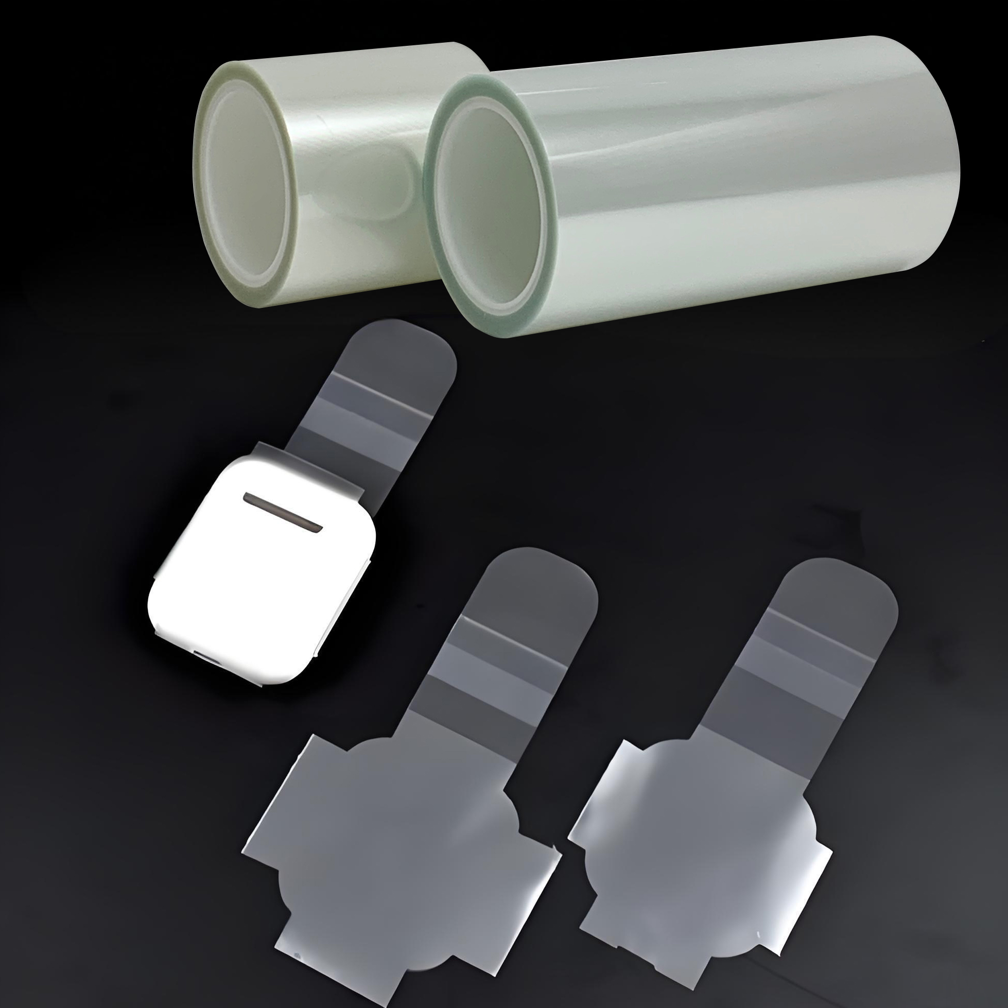 New Trend Single Sided PET Protective Film High Gloss 30cm Wide Self-adhesive 50m Length Rolls for Die-cutting Protection