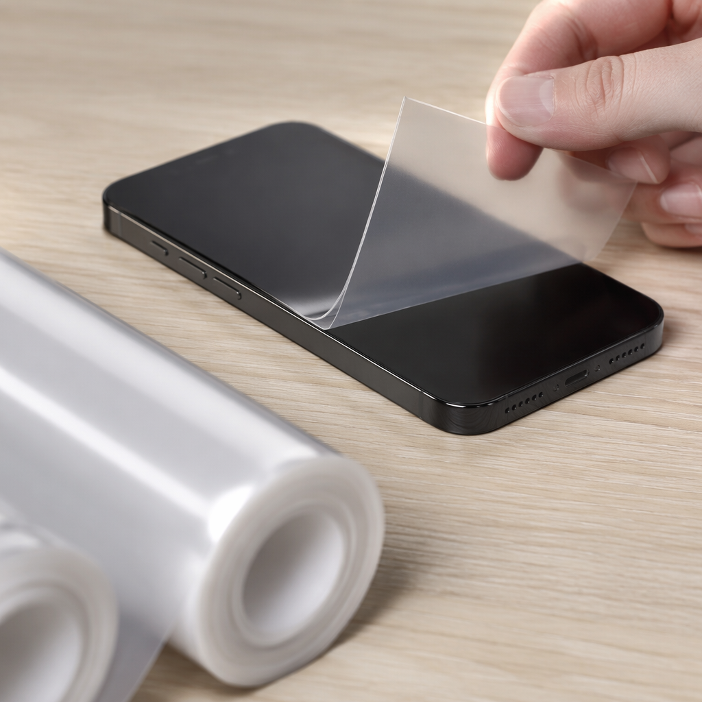 Low Tack PET Film Roll PET Protective Film PET Plastic Surface Protective Film for Decorative Boards