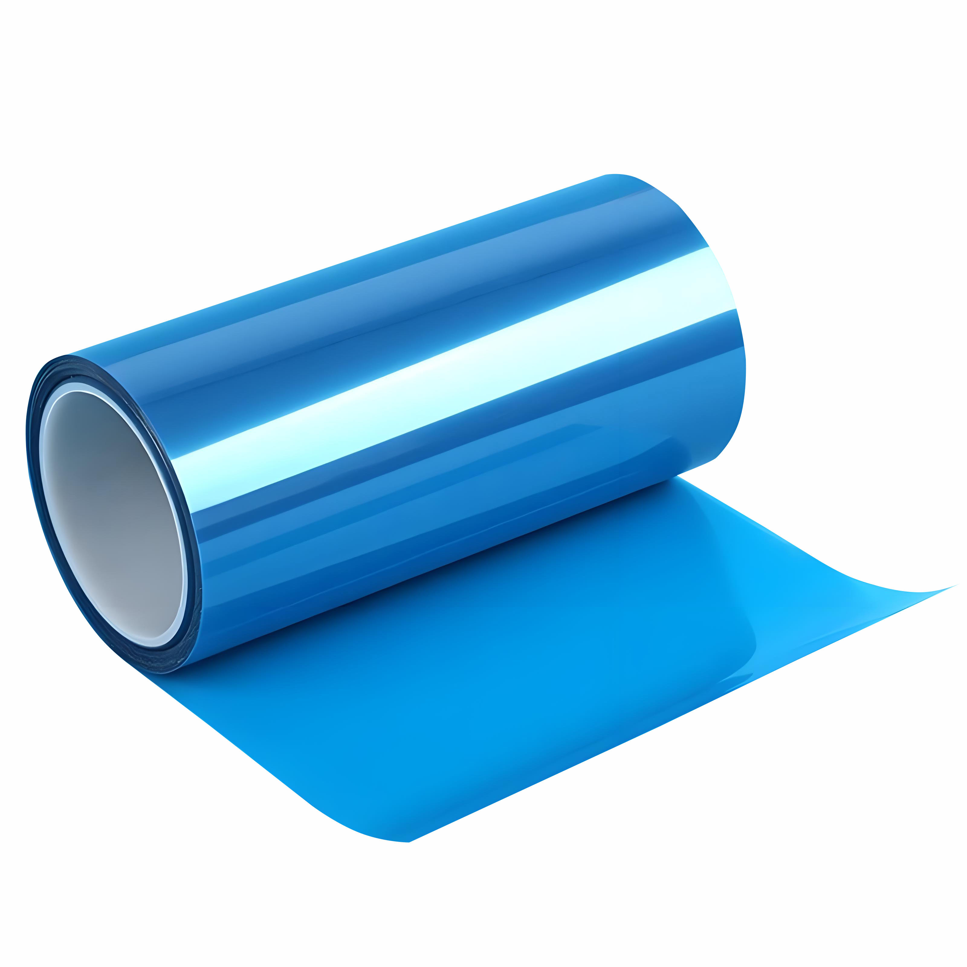 Single-Layer Blue PET Plastic Roll Film Easy-to-Stick Soft Protective Diffuser Foam Polarizer Glossy Plain Casting Transparent