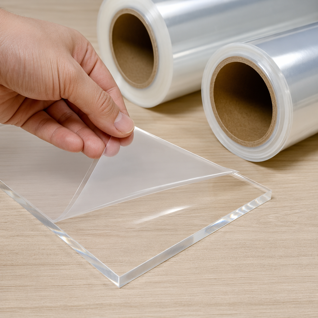 High Clarity PET Plastic Film Surface Protective Film Prevent Scratches During Processing Installation