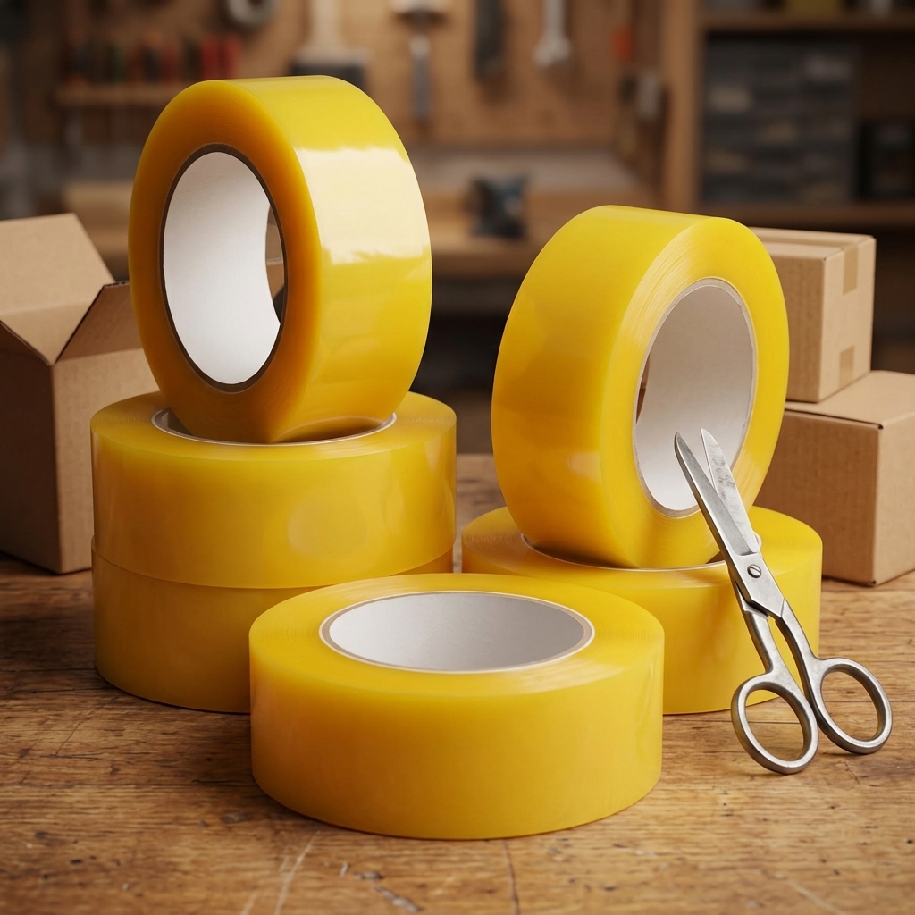 Clear Single Sided Acrylic Pressure Sensitive 35 Micron Thick Courier-Grade Packing Tape-Wide Roll for Carton Sealing Wholesale