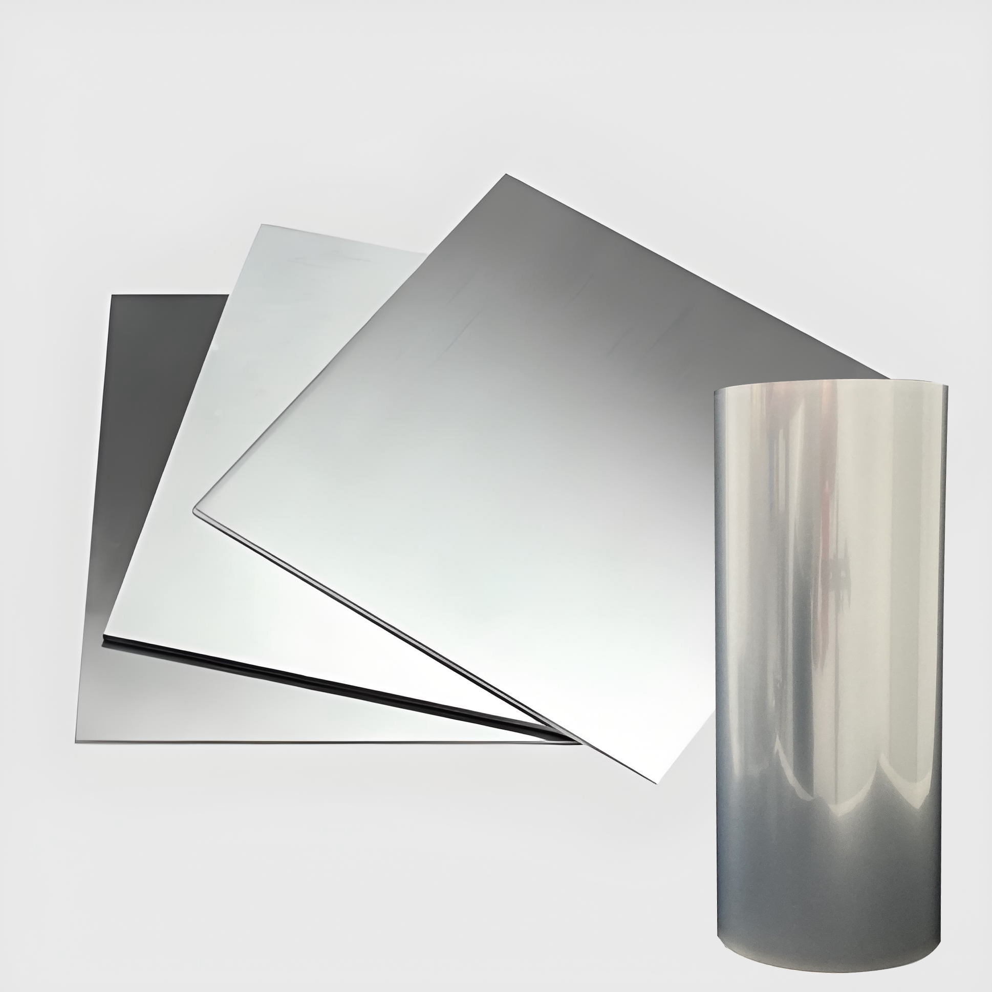 Factory Anti-Static PET 100micron Protective Film Soft High-Glossy Plastic Film 300m Roll Package for Stainless Steel Plate
