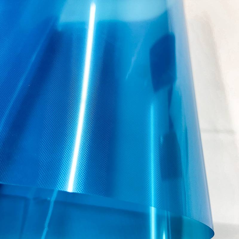 High Quality Blue Polyester PET Protective Film Roll Soft High-Glossy Plain Surface for Packaging Directly Supplied Manufacturer