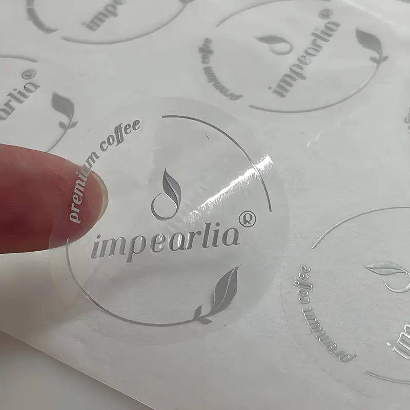 Custom Printed Pattern Transparent BOPP Label Waterproof and Oil Resistant