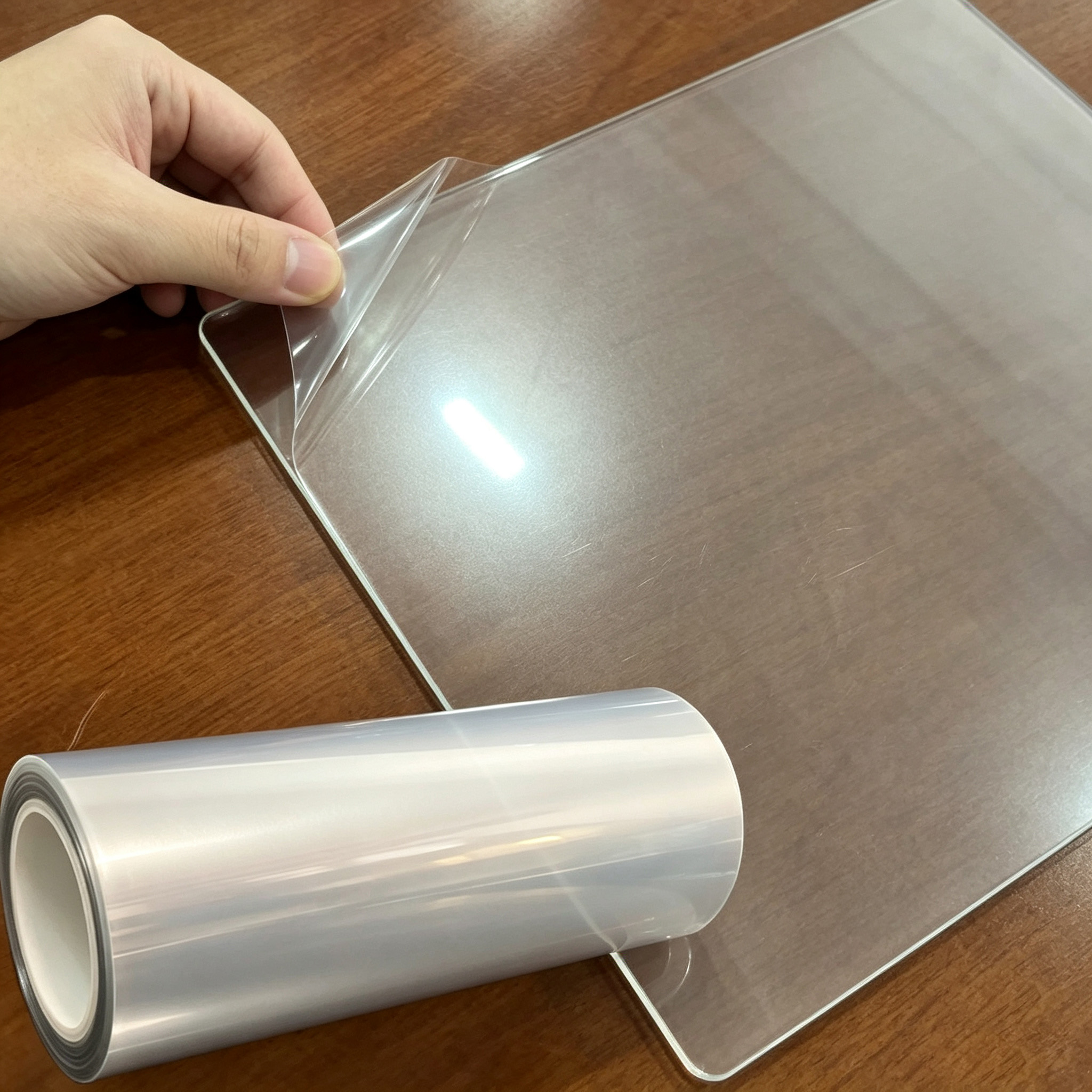 Manufacturing Industry Commonly Uses PET Acrylic Soft Protective Film Waterproofing Anti-scratch Plain Surface for Plastic Board