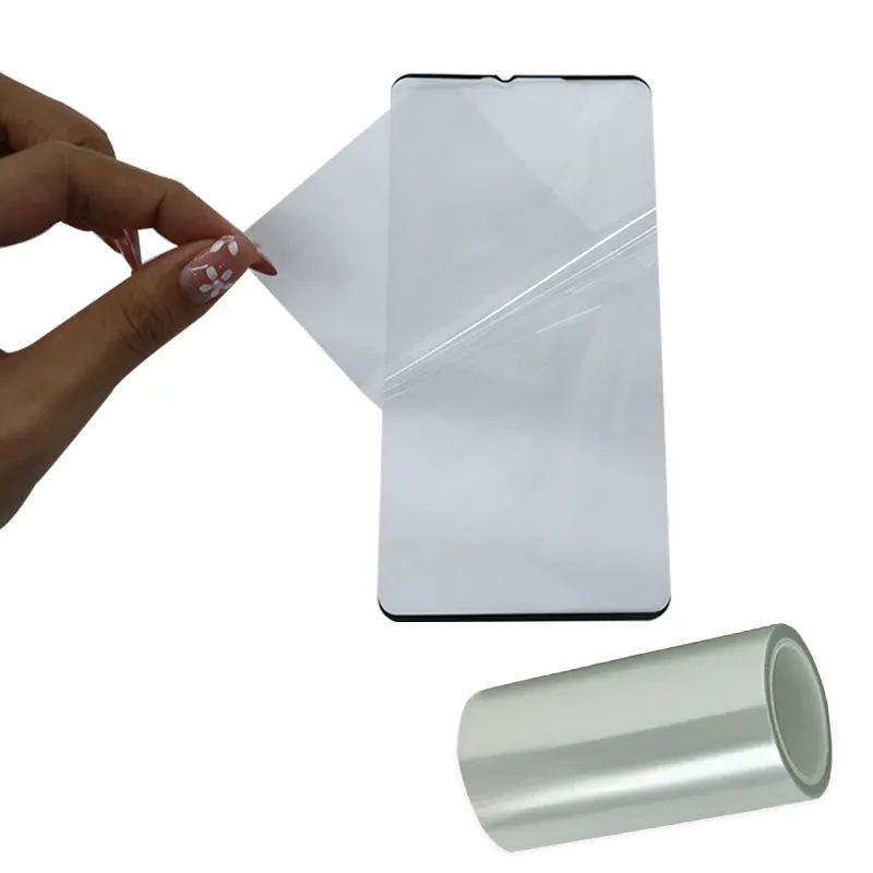 Wholesale Anti-Graffiti PET Protection Film for Glass Self-Adhesive 50 Micron Thick Glossy Surface Rigid Plastic Casting