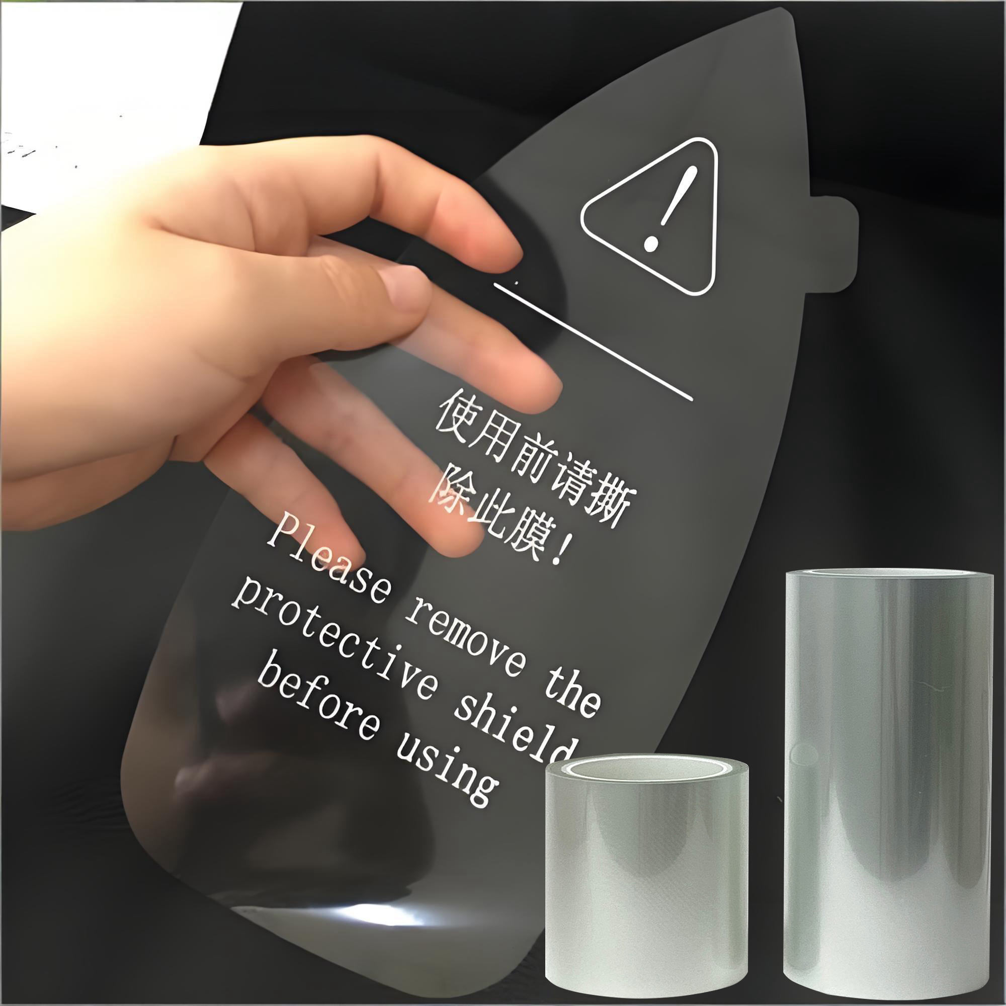 100 Micron Soft PET Ultra-thin Clear Glossy Self-adhesive Protective Film for Smart Watch Consumer Electronics Screen-Acid