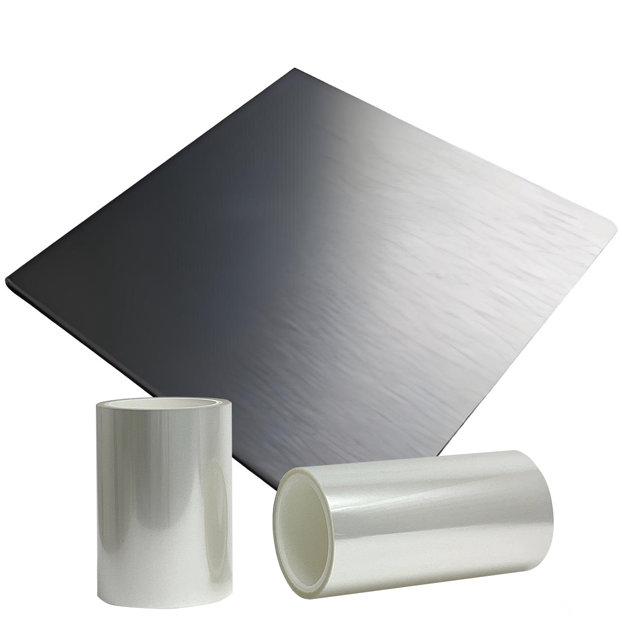 Hot Sale Soft Bubble-Free Low Tack PET Silicone Film Lamination Surface Guard for Polished Stainless Steel Sheet Processing