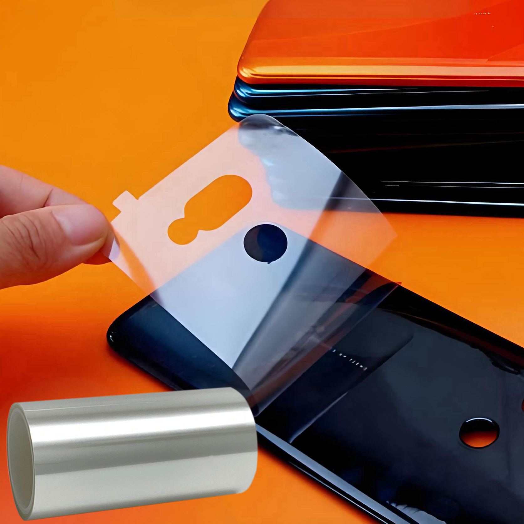 30 Micron Waterproof Scratch Resistant High Temperature Resistant Transparent PET Protective Adhesive Film Roll