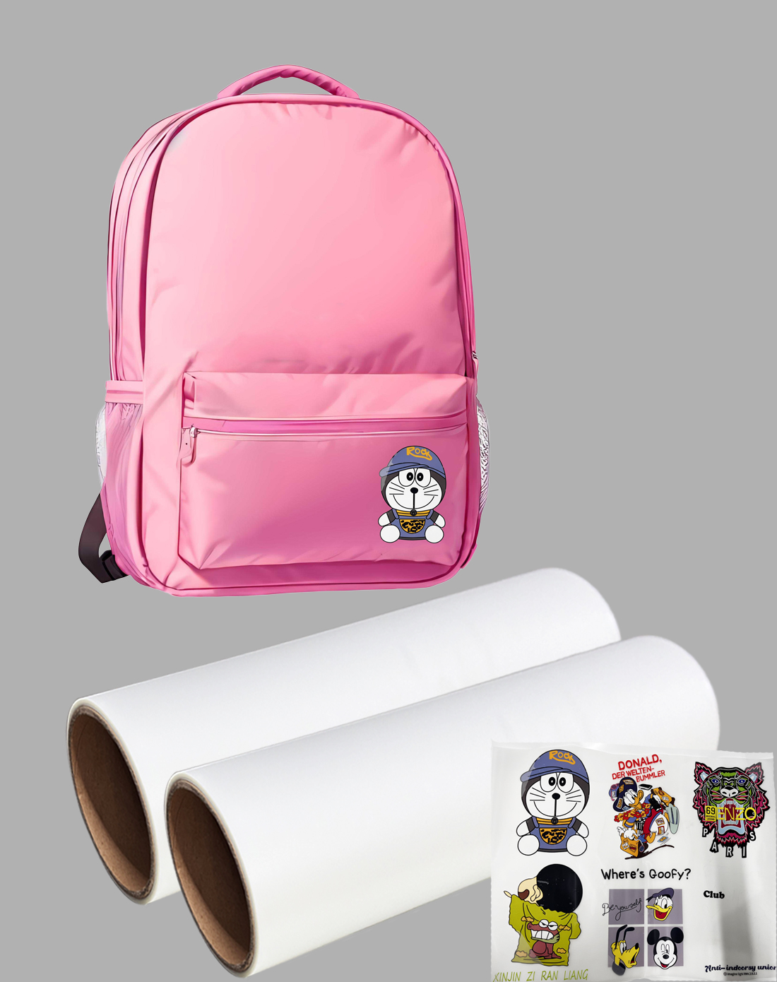 Custom Wholesale Dtf Ink Pet Film Roll Instant Peel Hot Peel 30*100cm 60*100cm Double Side Matte Dtf Film for Transfer Printing