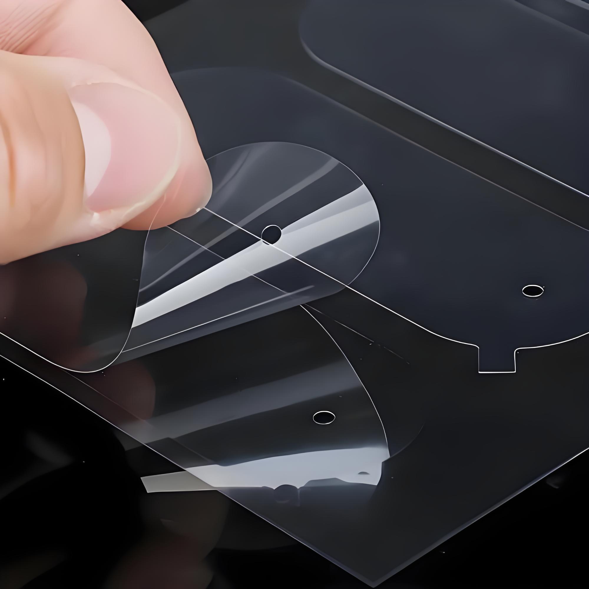 80 Micron Soft Glossy PET Film Super Transparent Self-Adhesive Protective Film Roll for Surface Protection