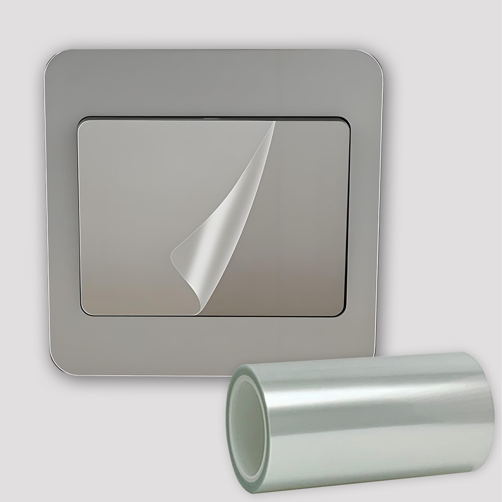 55mic Opaque Waterproof Self Adhesive Soft Glossy Casting Protective Film Durable PET Roll