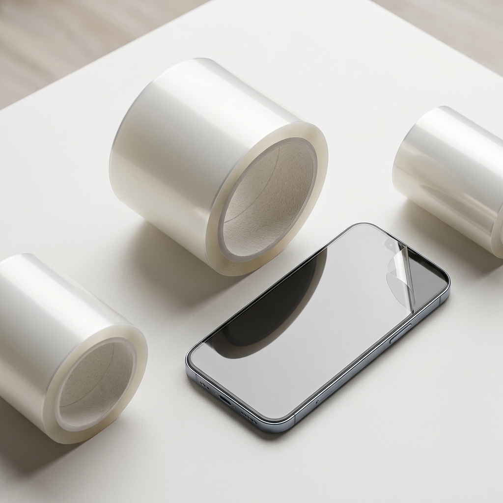 Wholesale Direct Sales Moisture Proof High Gloss High-Transparency PET Self-Adhesive Protective Film for Screen Display