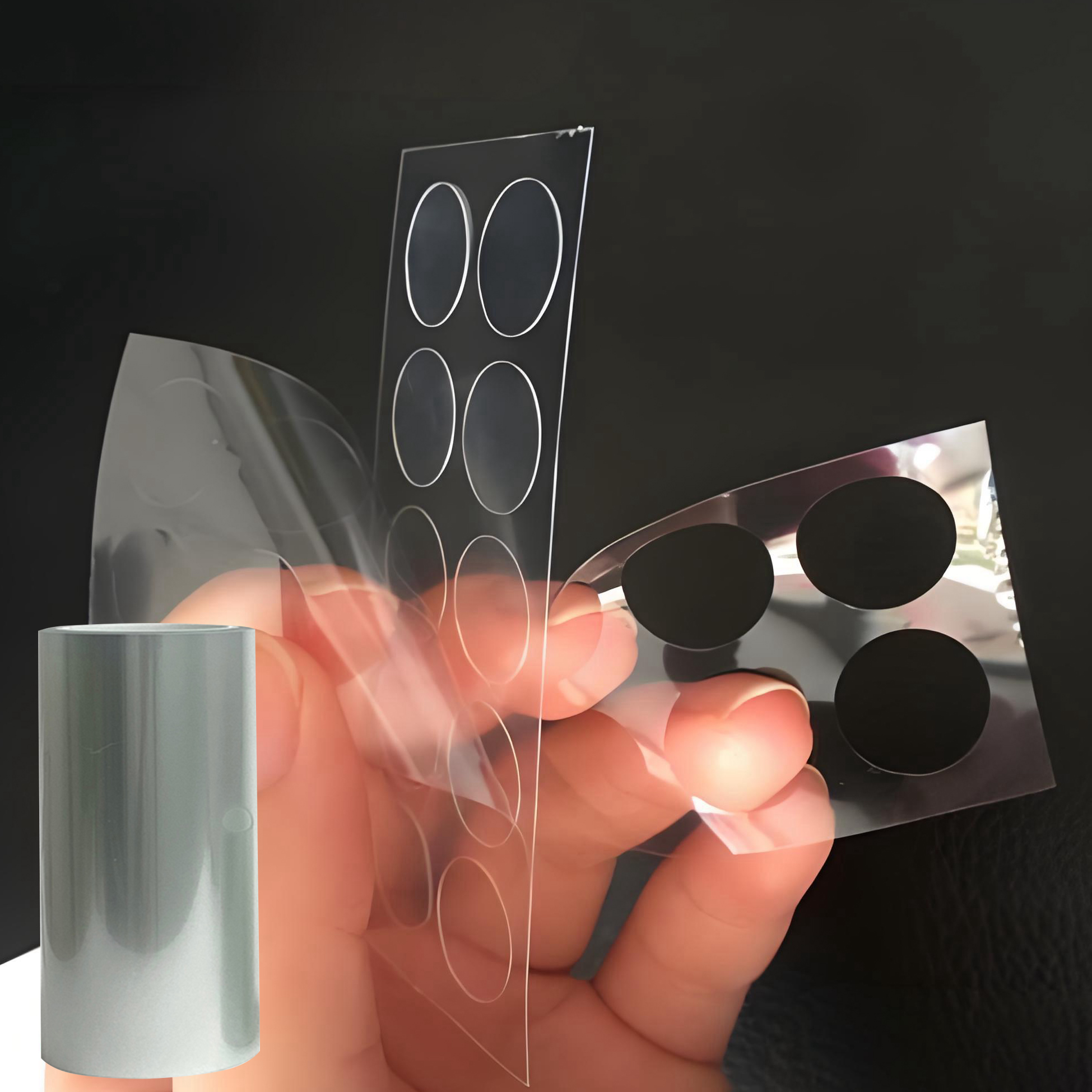 New Trend Single Sided PET Protective Film High Gloss 30cm Wide Self-adhesive 50m Length Rolls for Die-cutting Protection