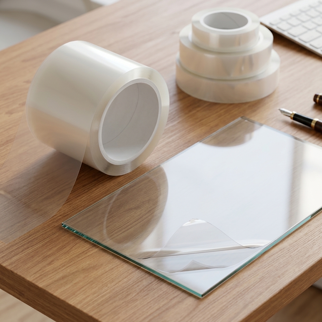 Ultimate Transparency 30mic Self-Adhesive PET Film Waterproof Moisture-Proof Plastic for Glass Protection Scratch Resistant