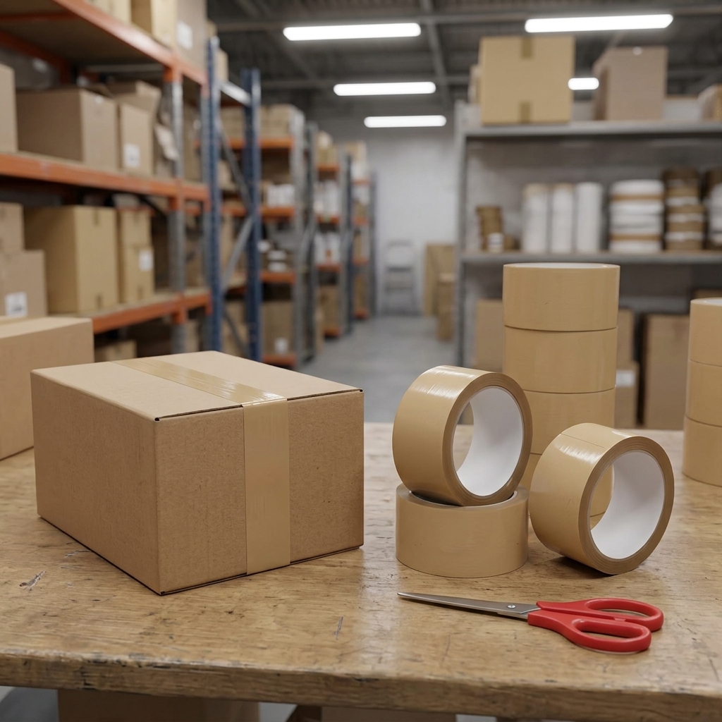 Heavy Duty Self Adhesive Kraft Paper Tape Eco-Friendly Pressure Sensitive Packaging Tape for Carton Sealing